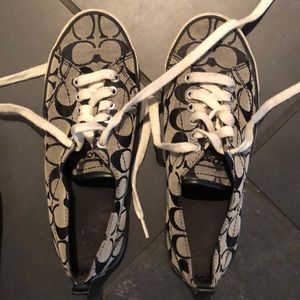 Coach Tennis Shoes- size 7, black and gray